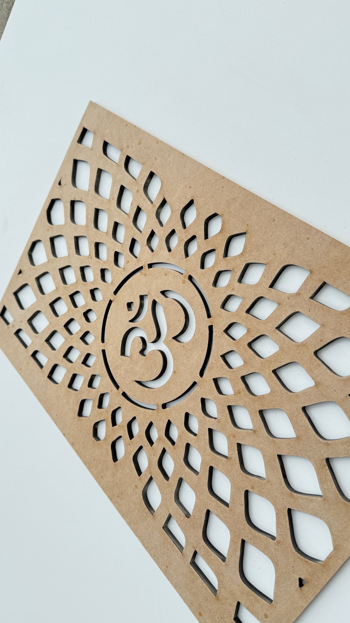 Om Symbol Wall Art – Sacred Geometry Wooden Design